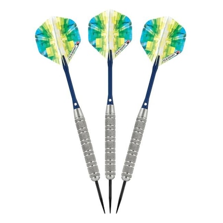 Elkadart Elkadart 22-0201-21 Prism Ringed Silver Steel Tip Darts - 21 g 22-0201-21